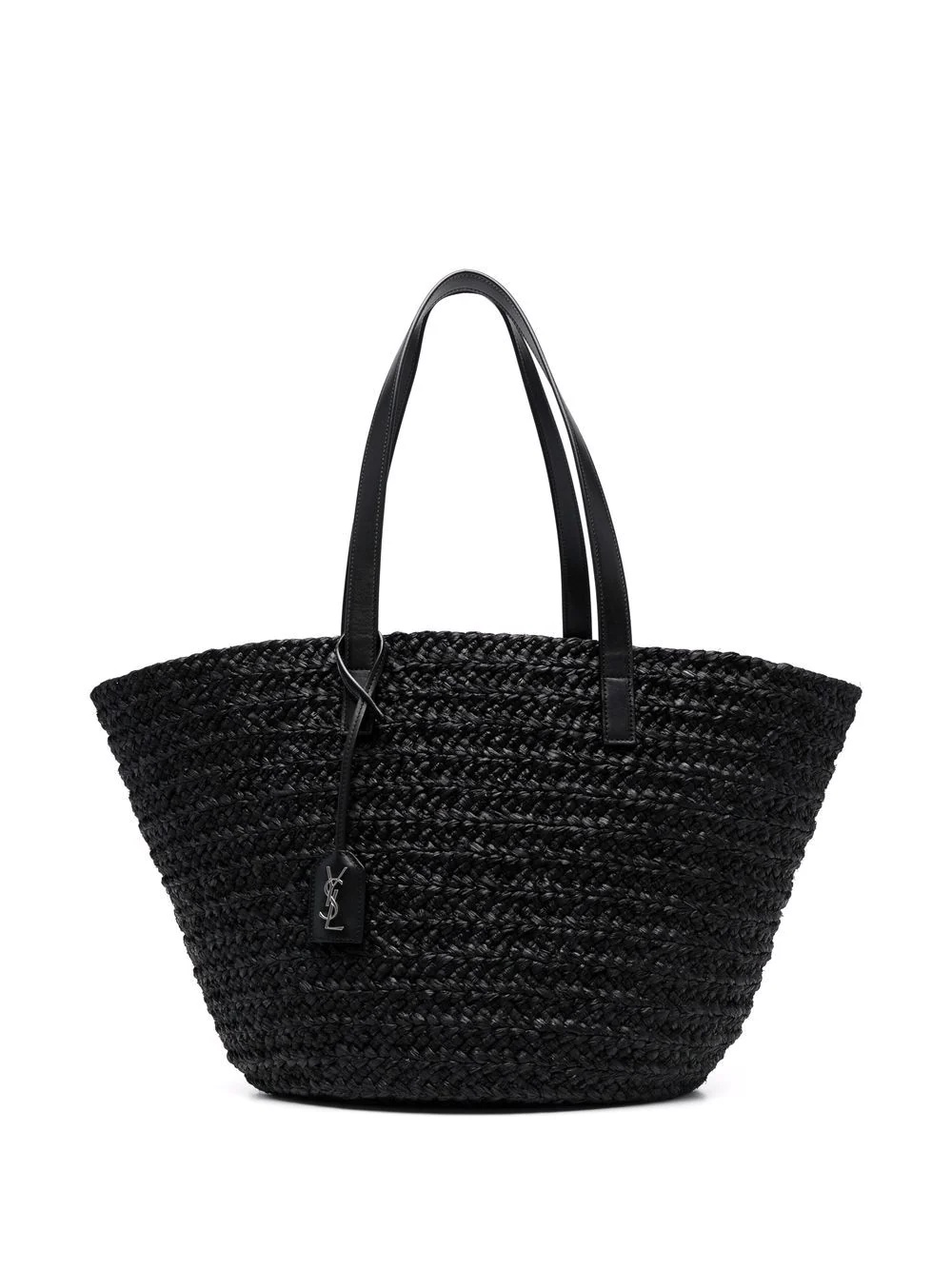 interwoven straw tote bag - 1