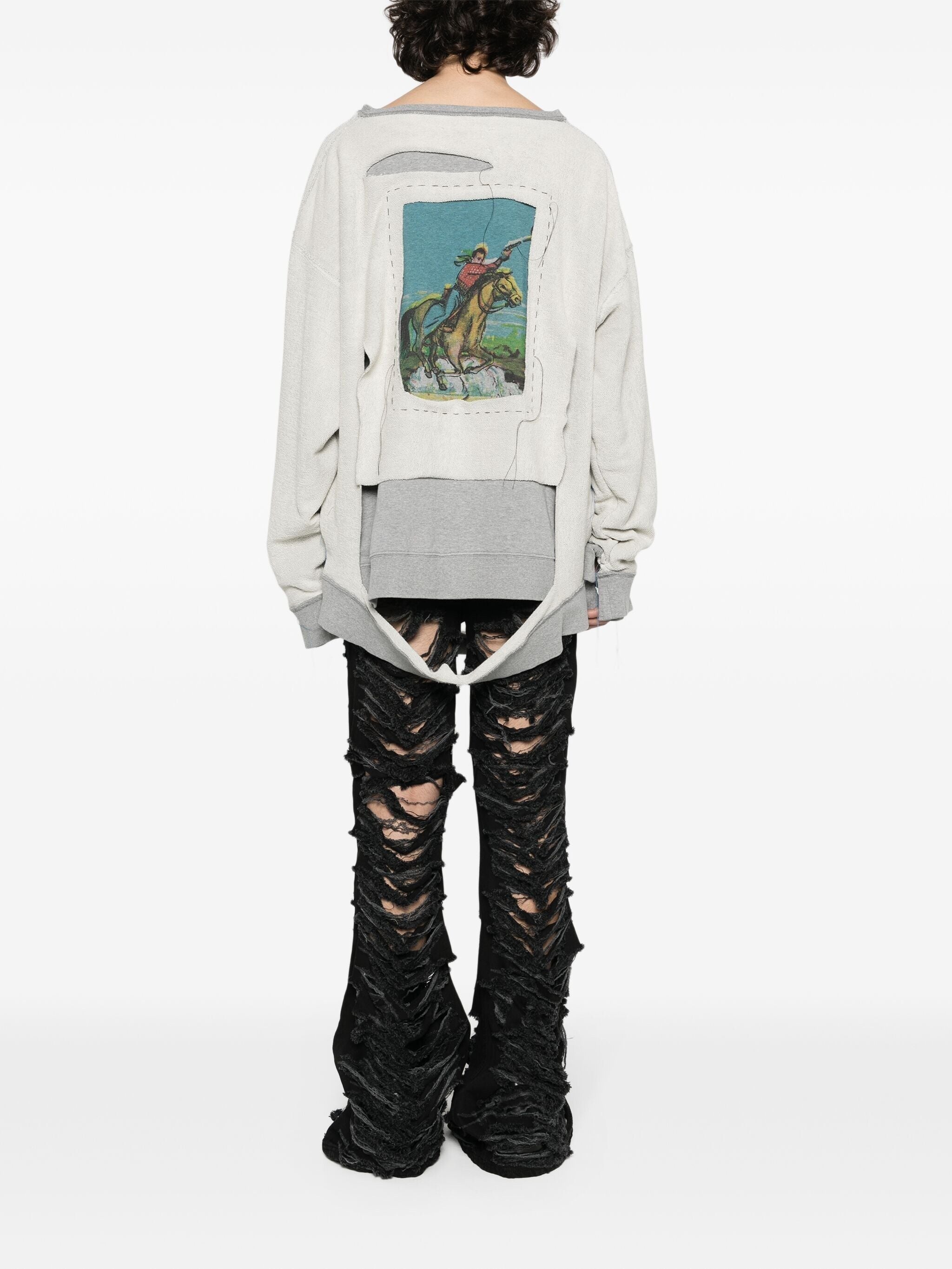 Maison Margiela ripped inside-out sweatshirt | REVERSIBLE