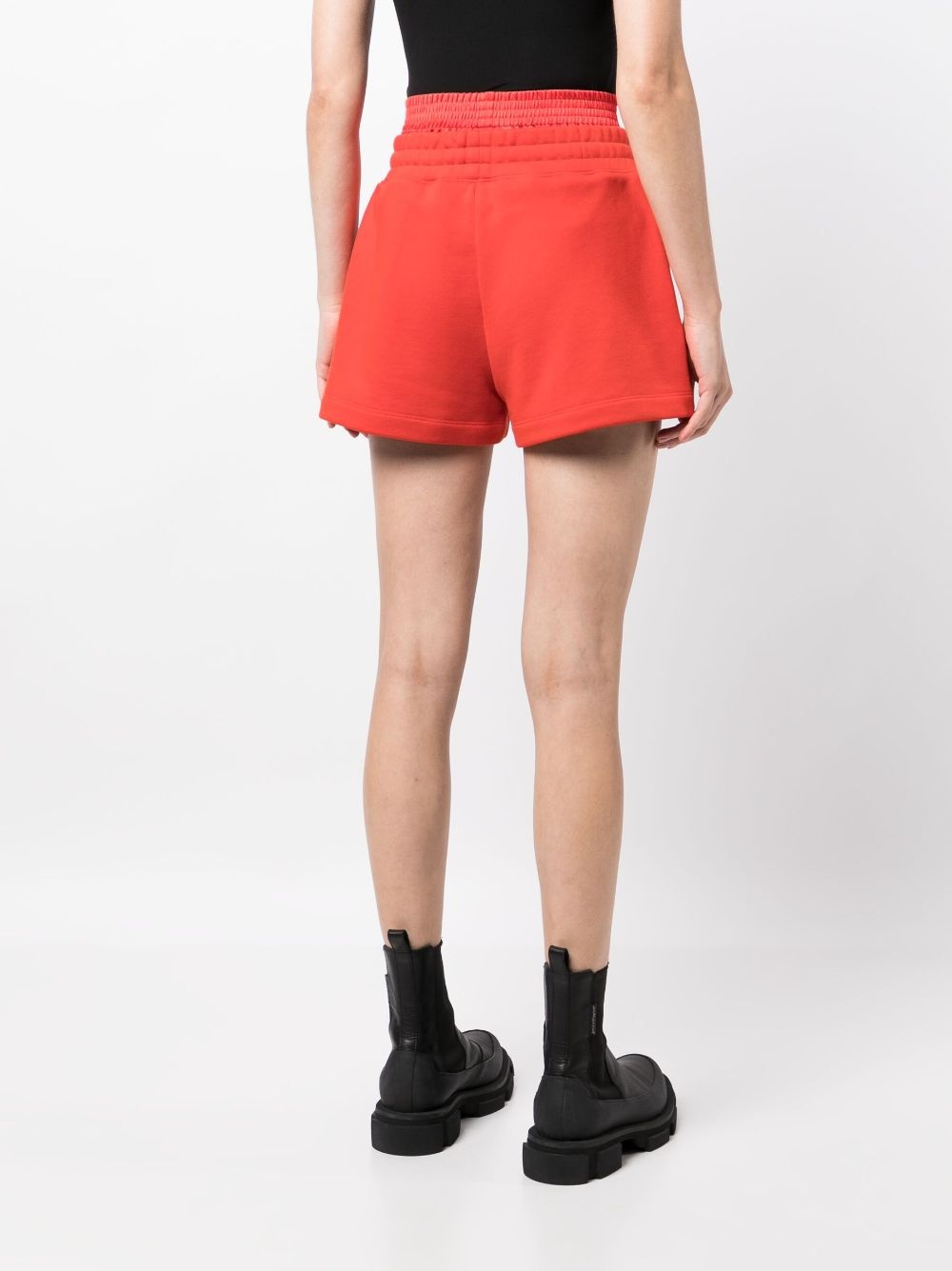 high-waisted cotton shorts - 4