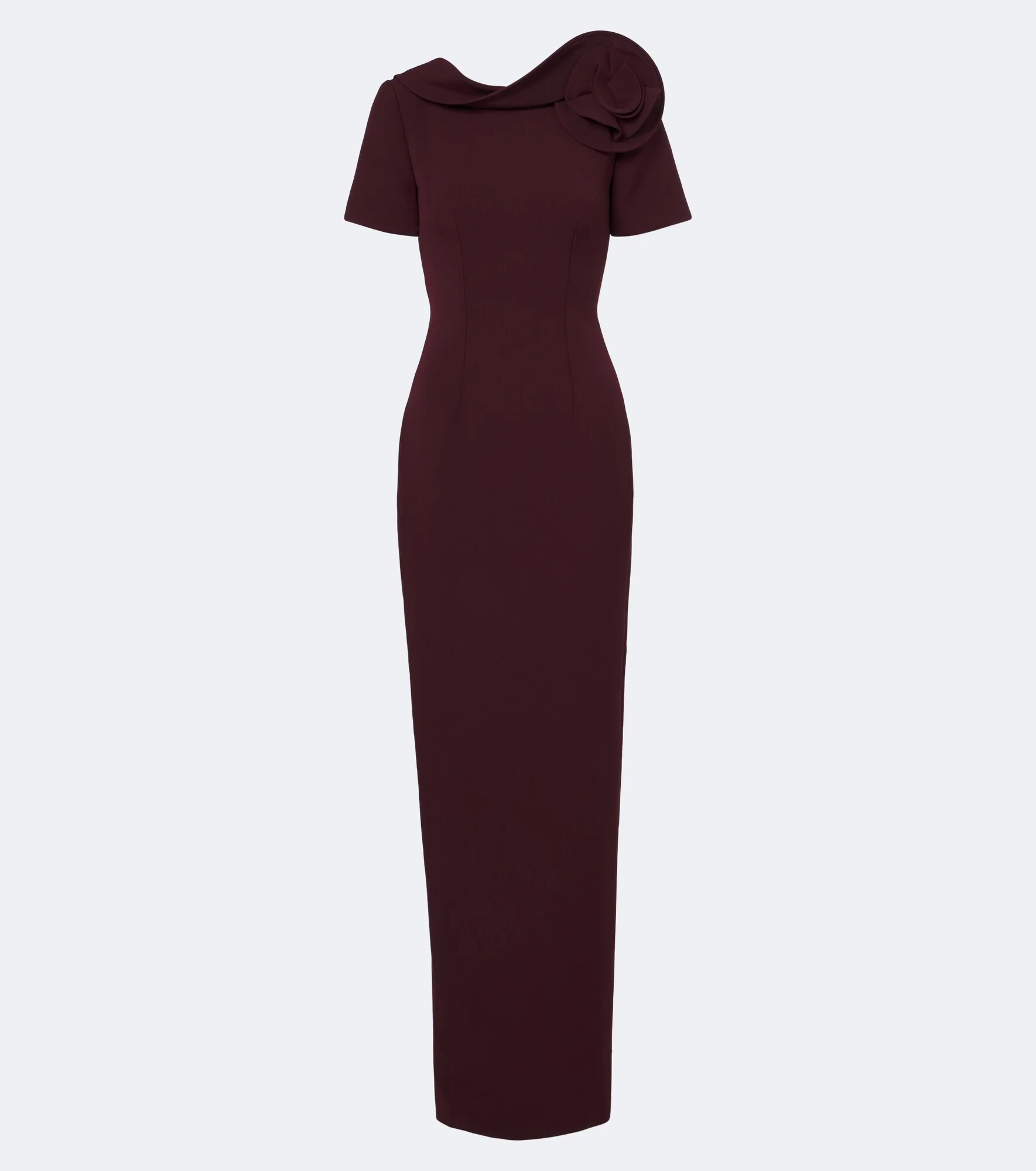 Floral-appliqué crêpe midi dress - 1
