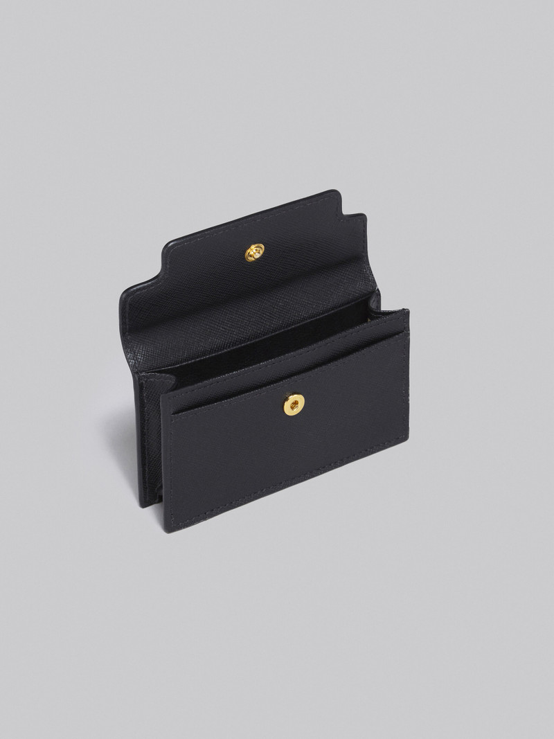 Marni BLACK SAFFIANO LEATHER BUSINESS CARD CASE outlook