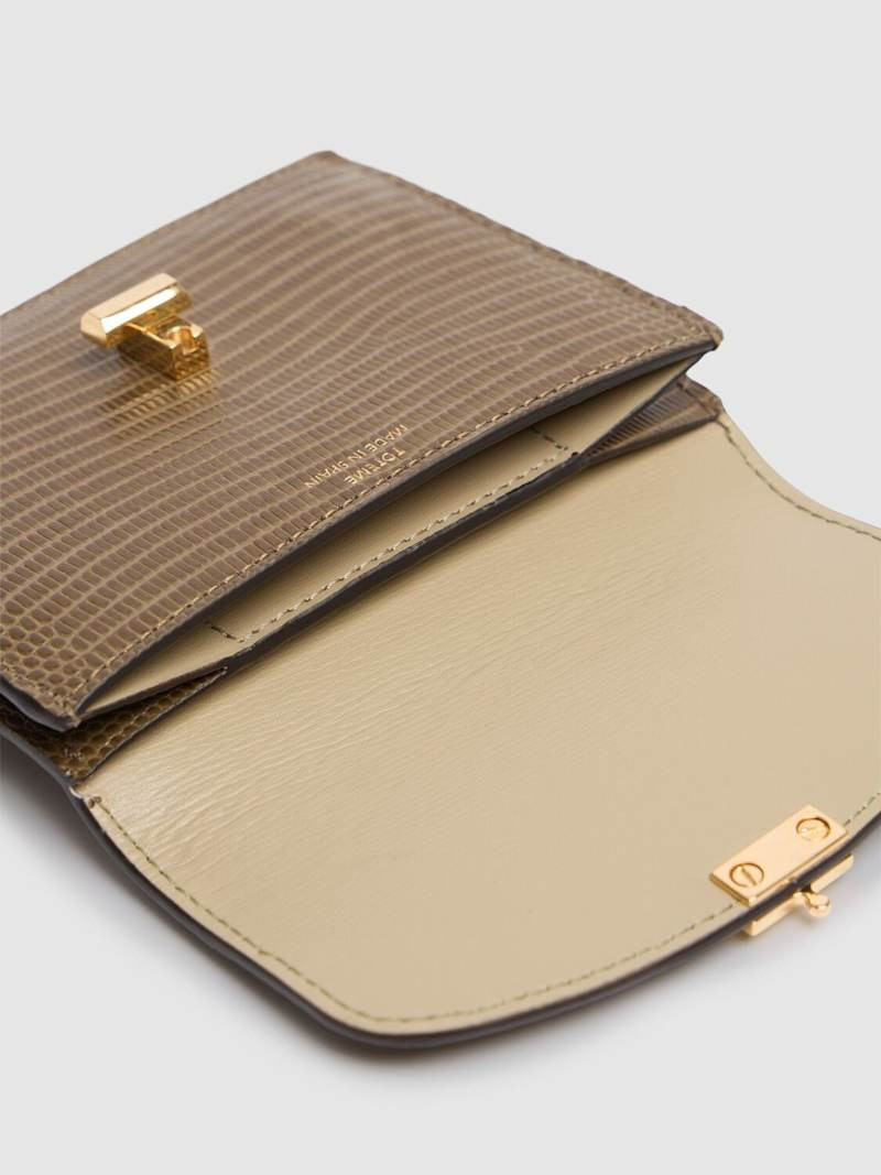 Totême T-Lock lizard embossed cardholder outlook