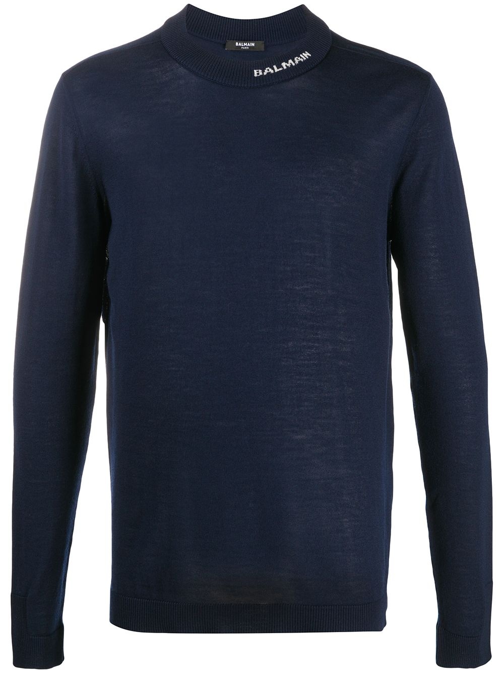 logo-jacquard crew-neck jumper - 1