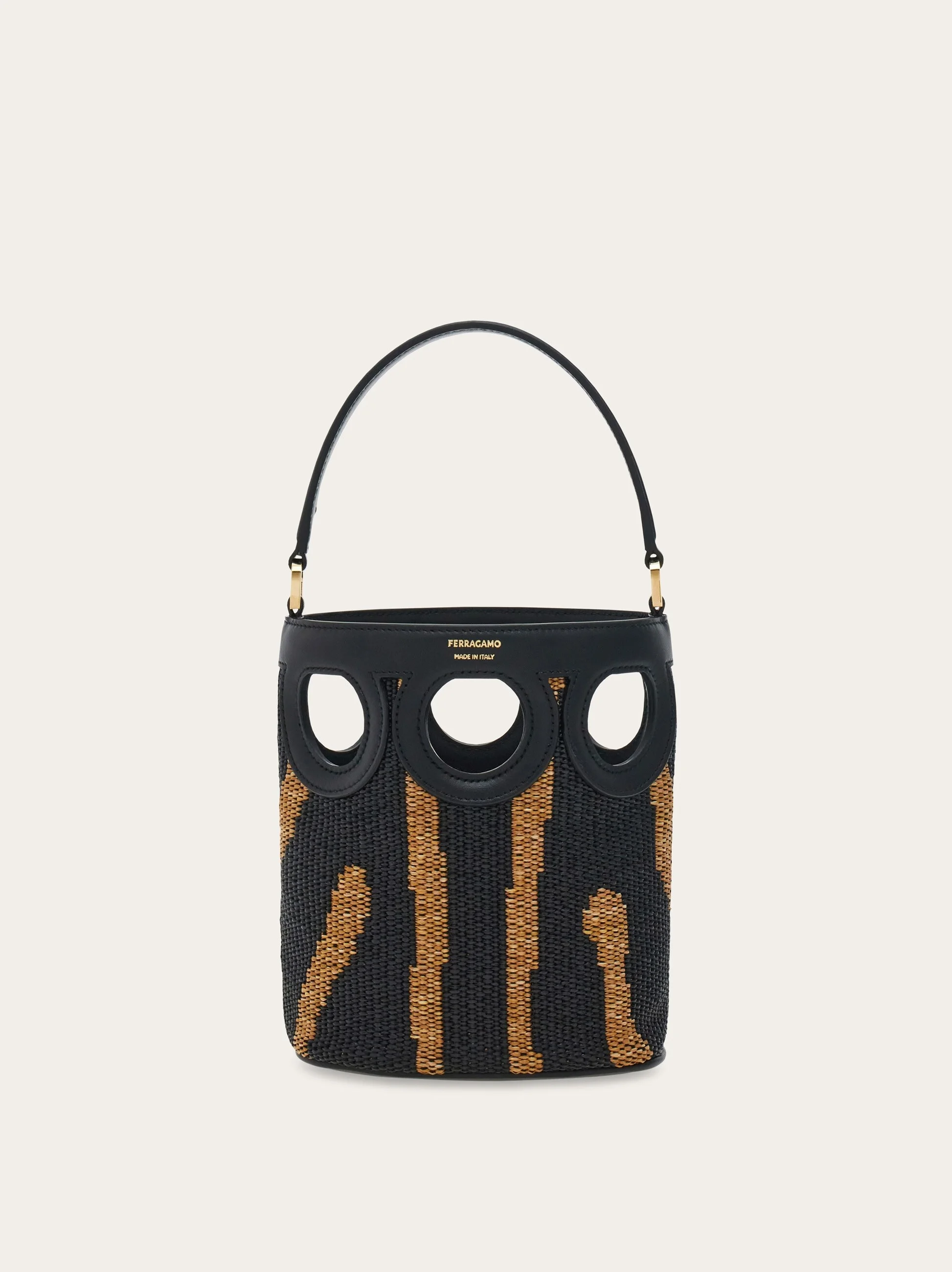 Gancini outline bucket bag (XS) - 1