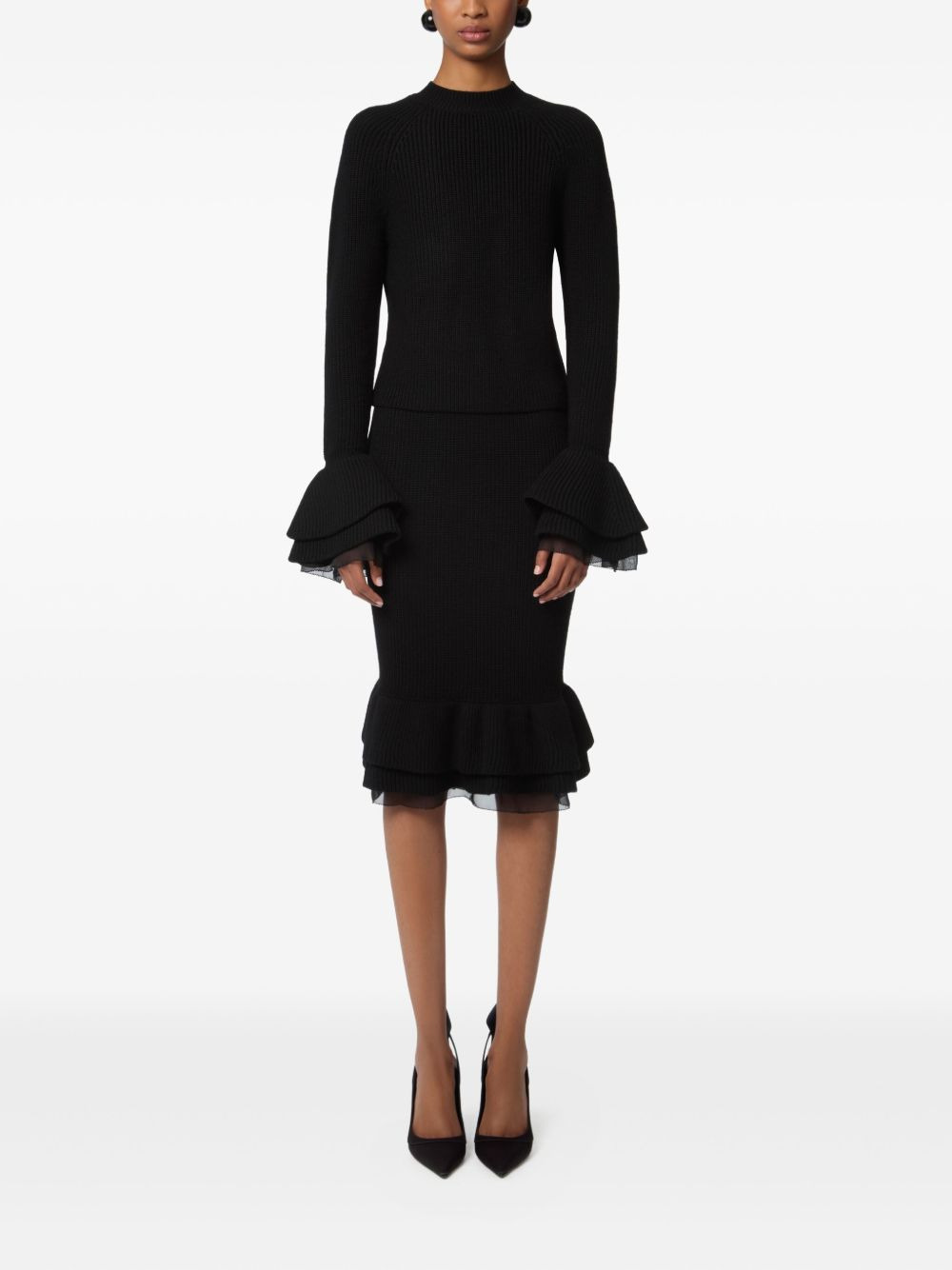 ruffled knit skirt - 2