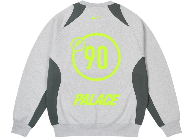 PALACE Palace x Nike Total P90 Crew Grey Marl outlook