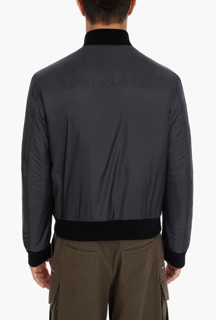 Reversible khaki cotton bomber jacket - 9