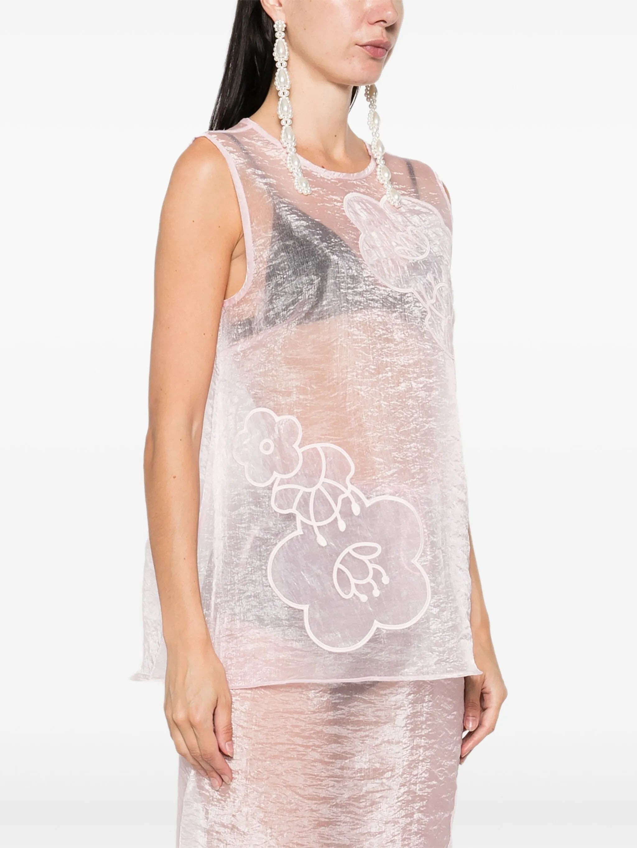 Cecilie Bahnsen Floral-embellished Sleeveless Top - 5