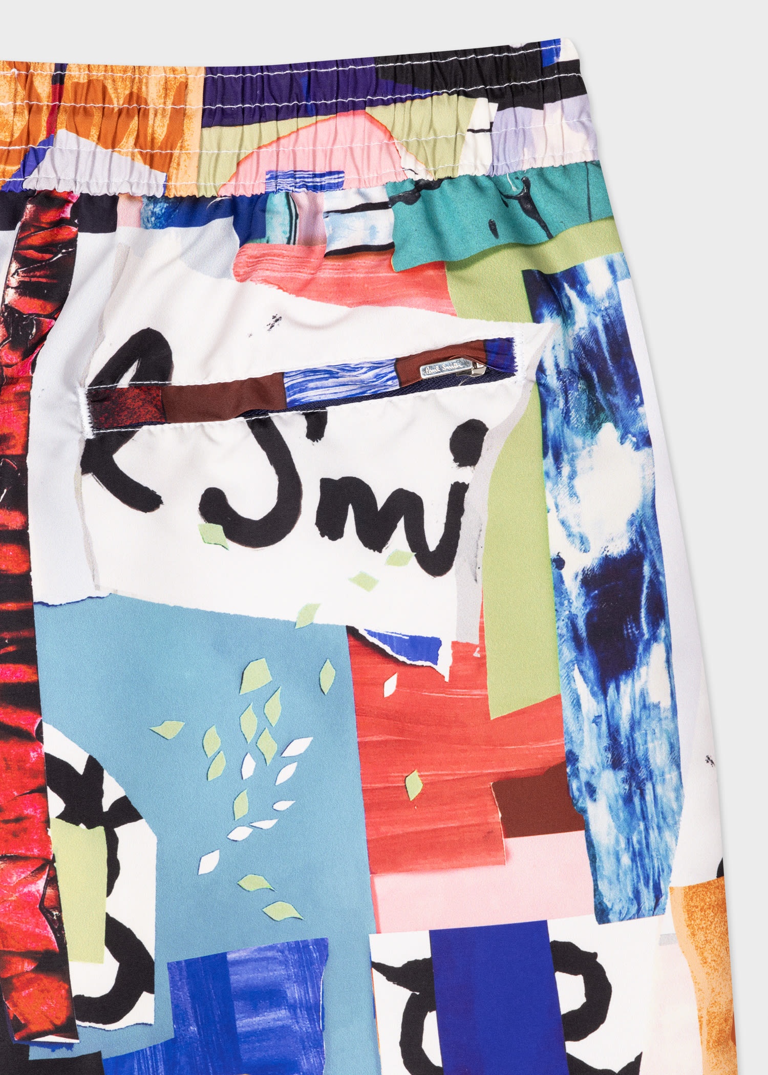 'Collage' Print Long Swim Shorts - 2