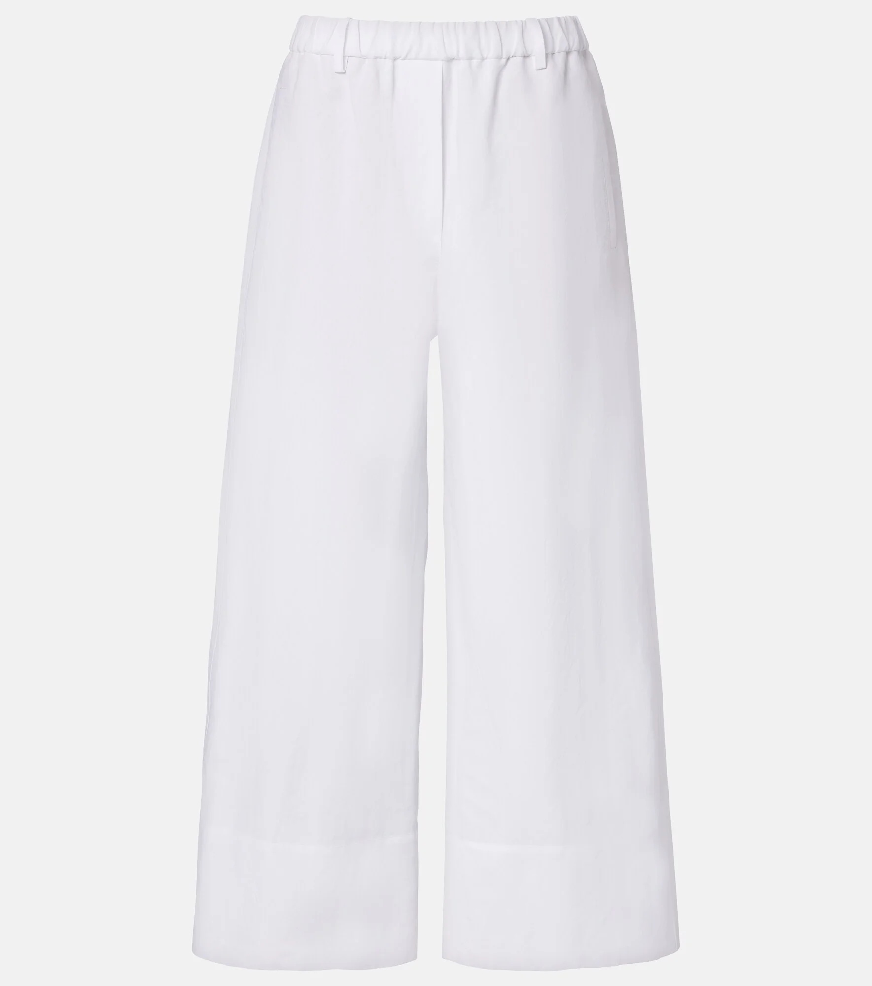 Linen and cotton wide-leg pants - 1