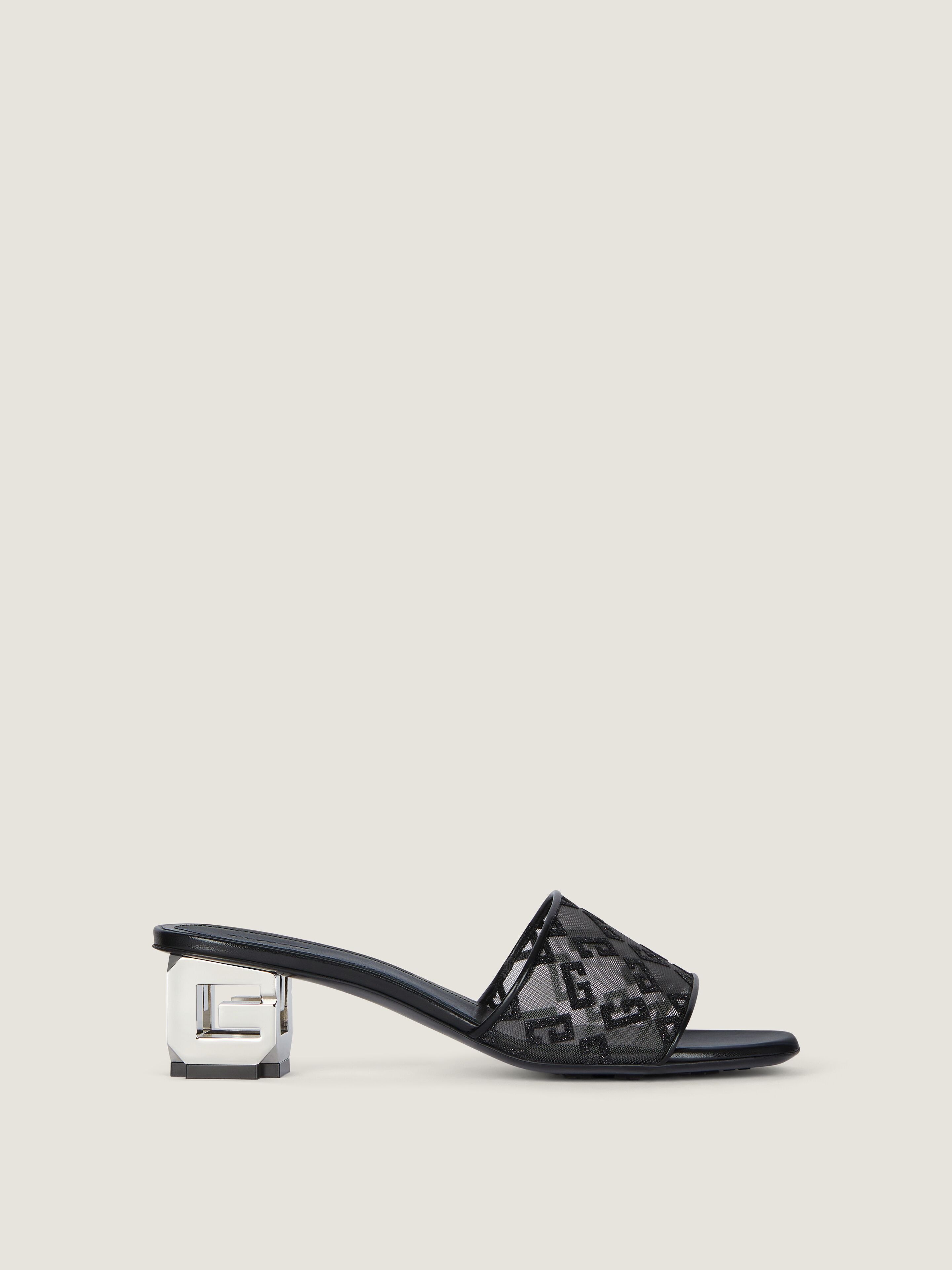 G CUBE MULES IN MONOGRAM 72 MESH WITH LUREX - 1