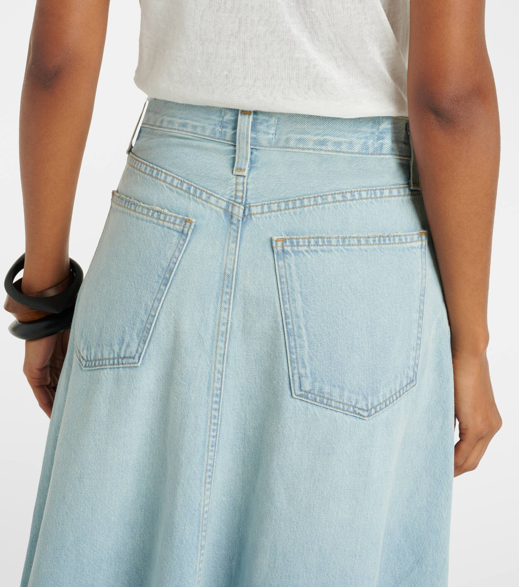 Odin mid-rise denim maxi skirt - 6