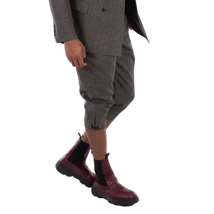 Emporio Armani Checkered Pattern Cropped Trousers - 4