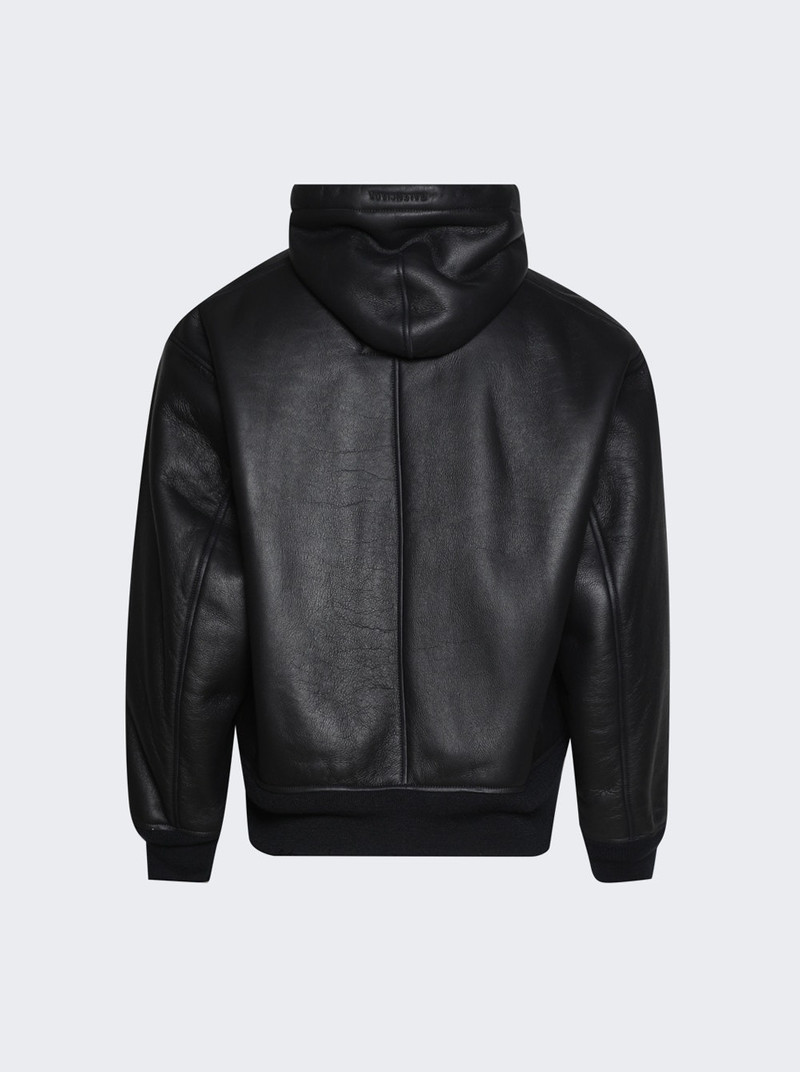 BALENCIAGA Shearling Zip Jacket Navy outlook
