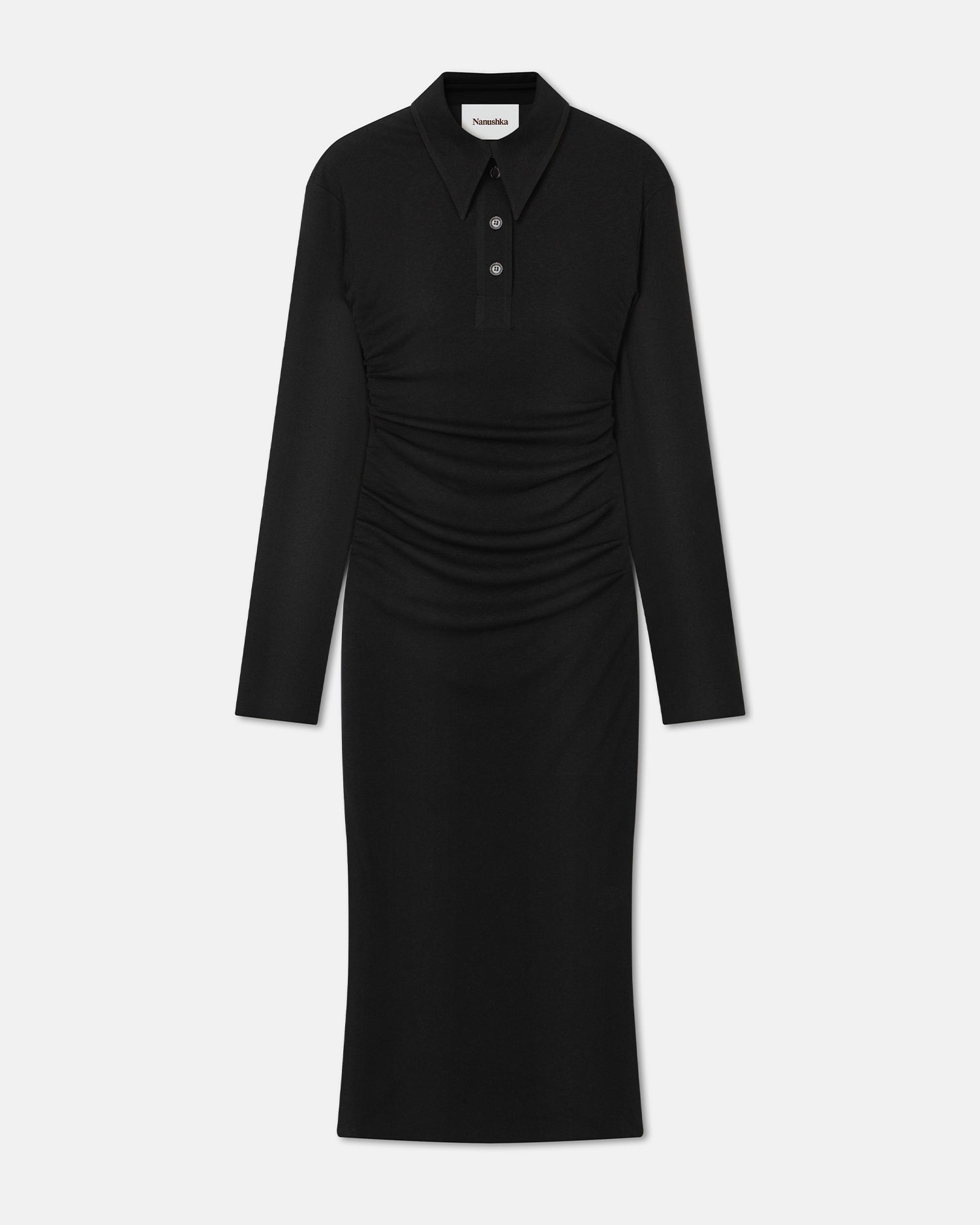 Mesh Jersey Shirt Dress - 3
