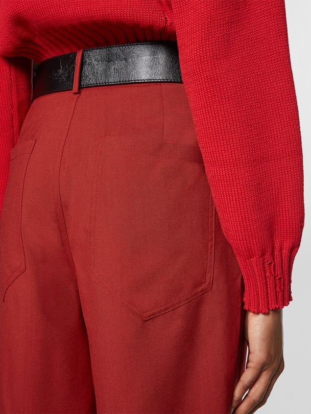 TROPICAL WOOL CROPPED MASCULINE TROUSERS - 5