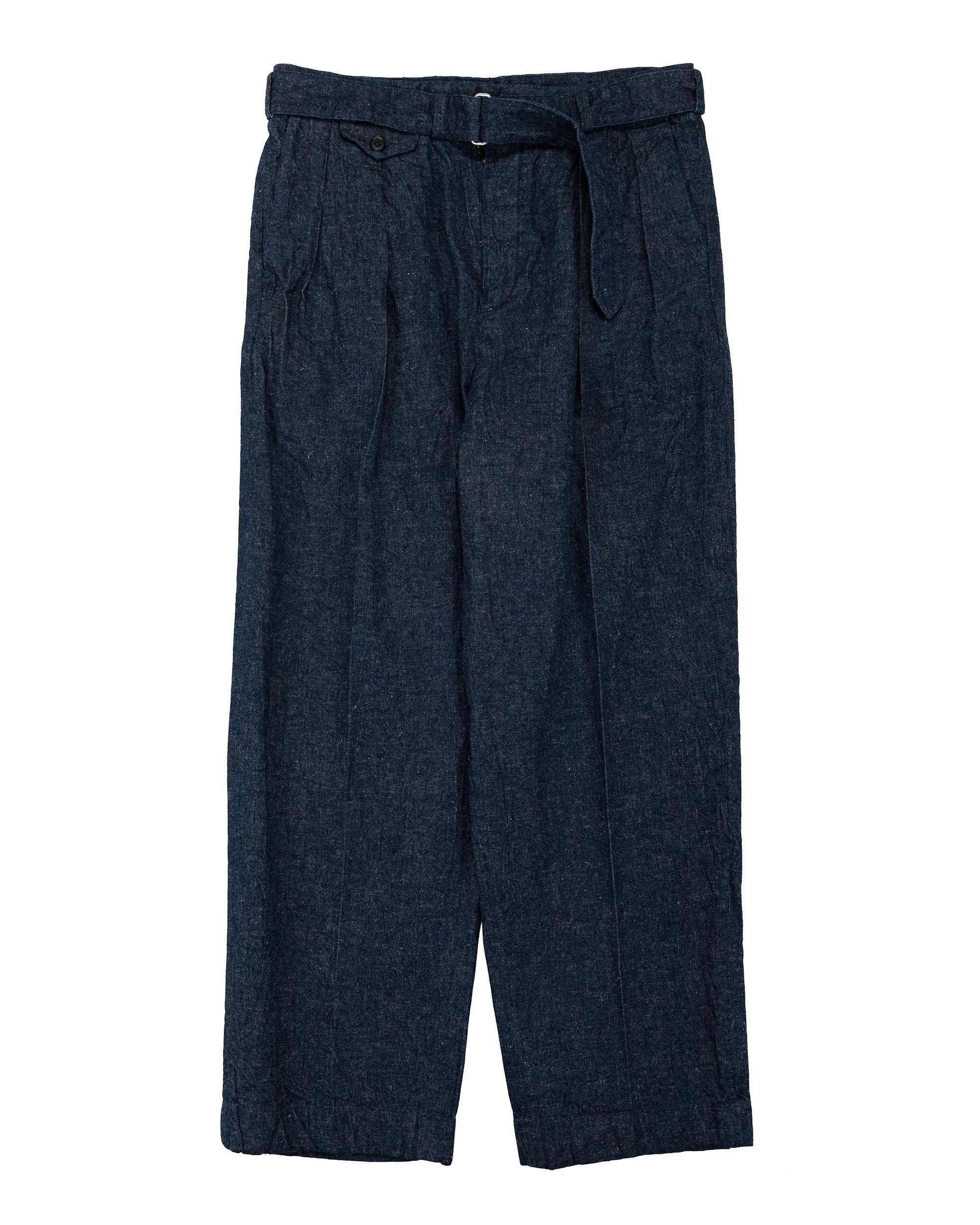 Cotton Linen Denim Riviera Trousers Indigo - 1
