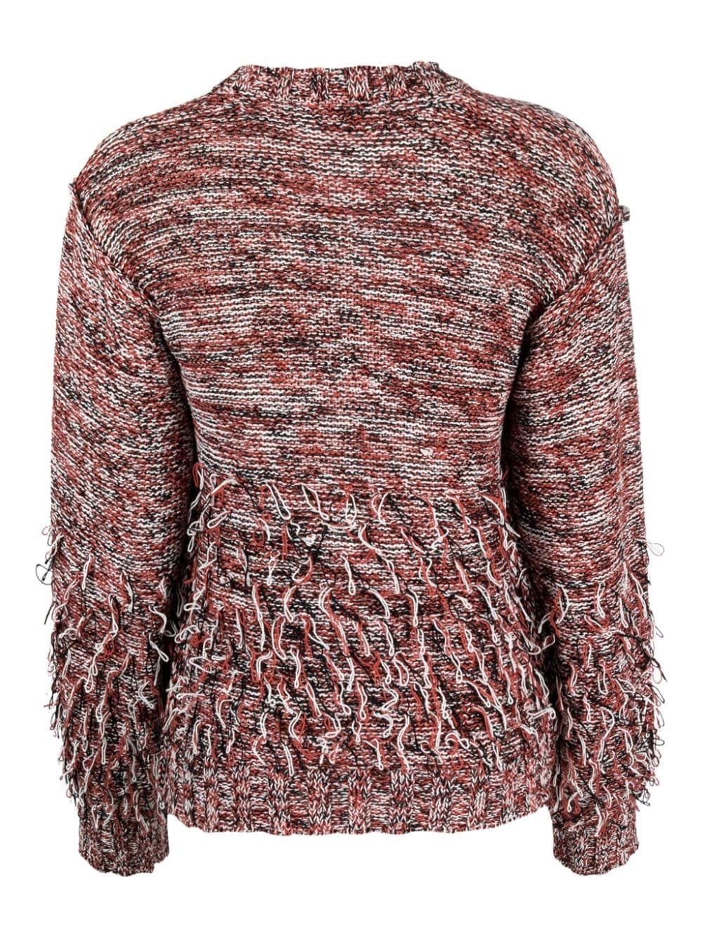 fringe-detail crew-neck sweatshirt - 2