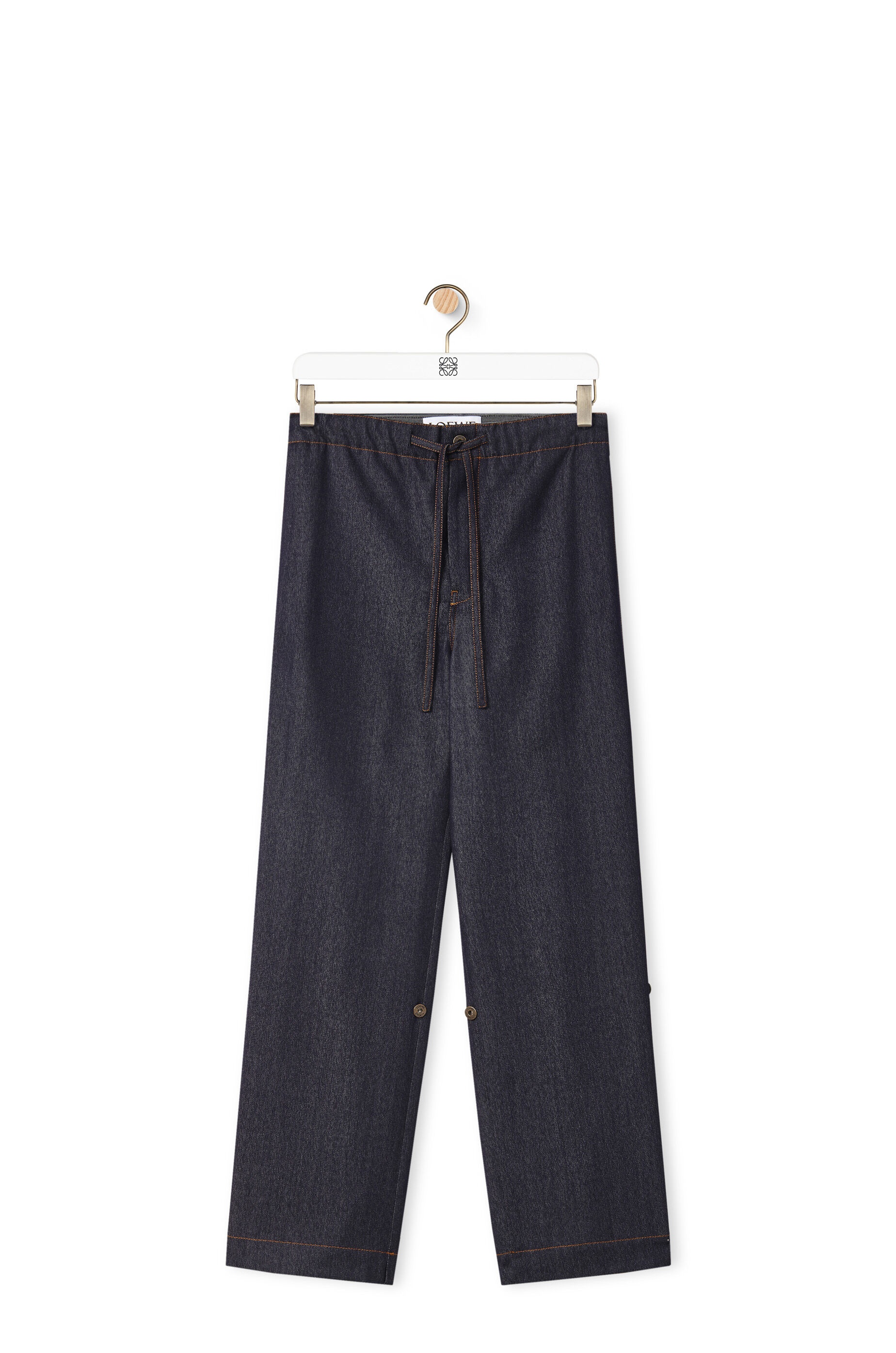 Drawstring trousers in wool - 1