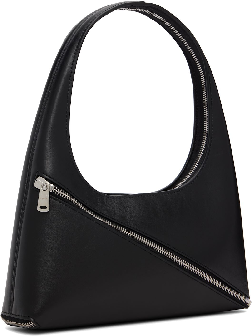 Black Zip Baguette Bag - 3