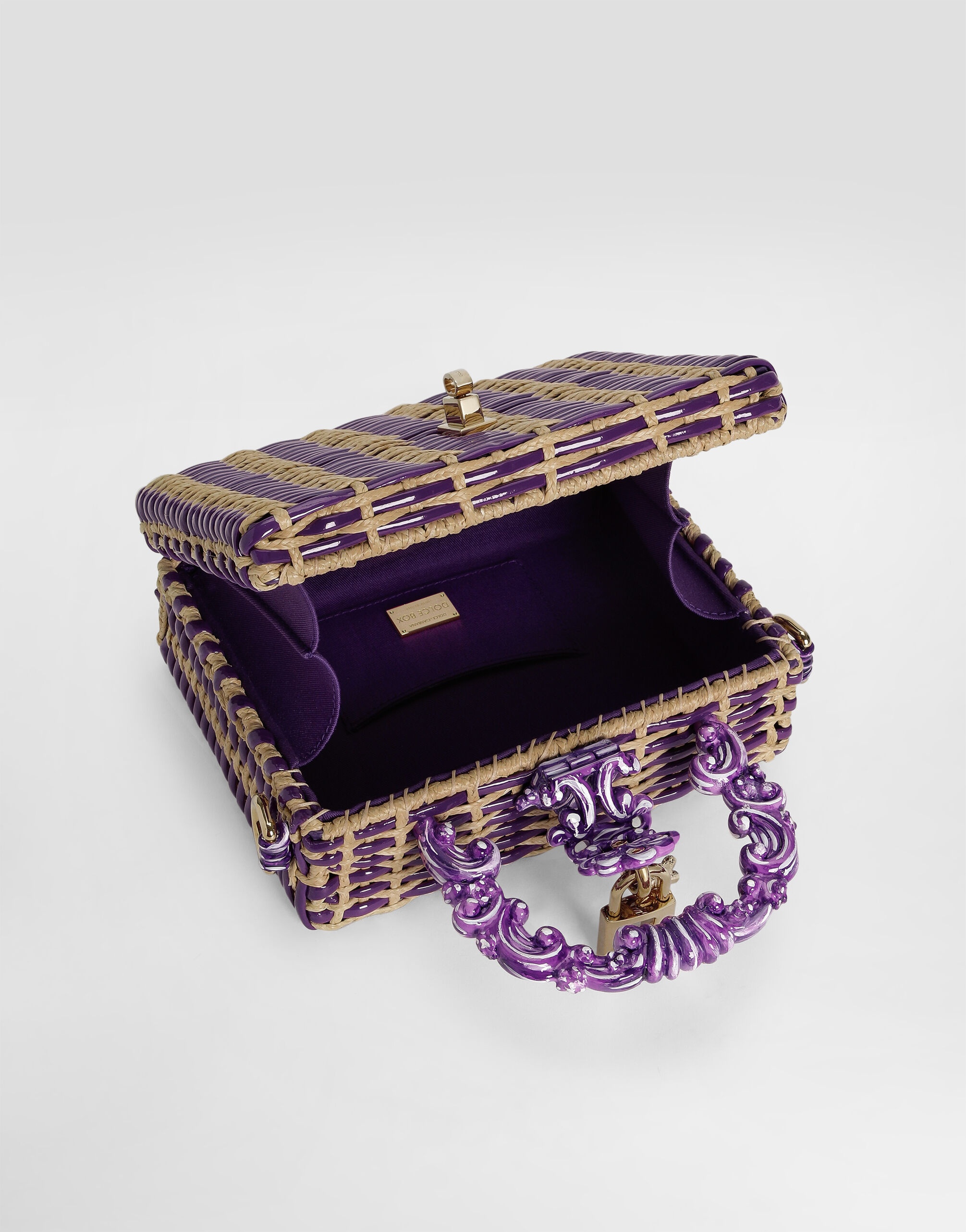 Woven dolce Box handbag - 5