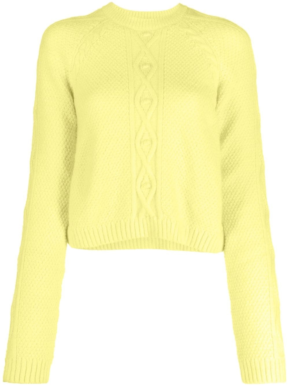cable-knit crew-neck jumper - 1