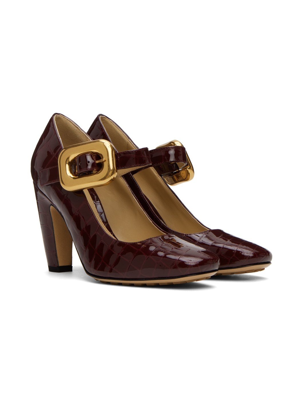 Burgundy Mostra Mary-Jane Heels - 4