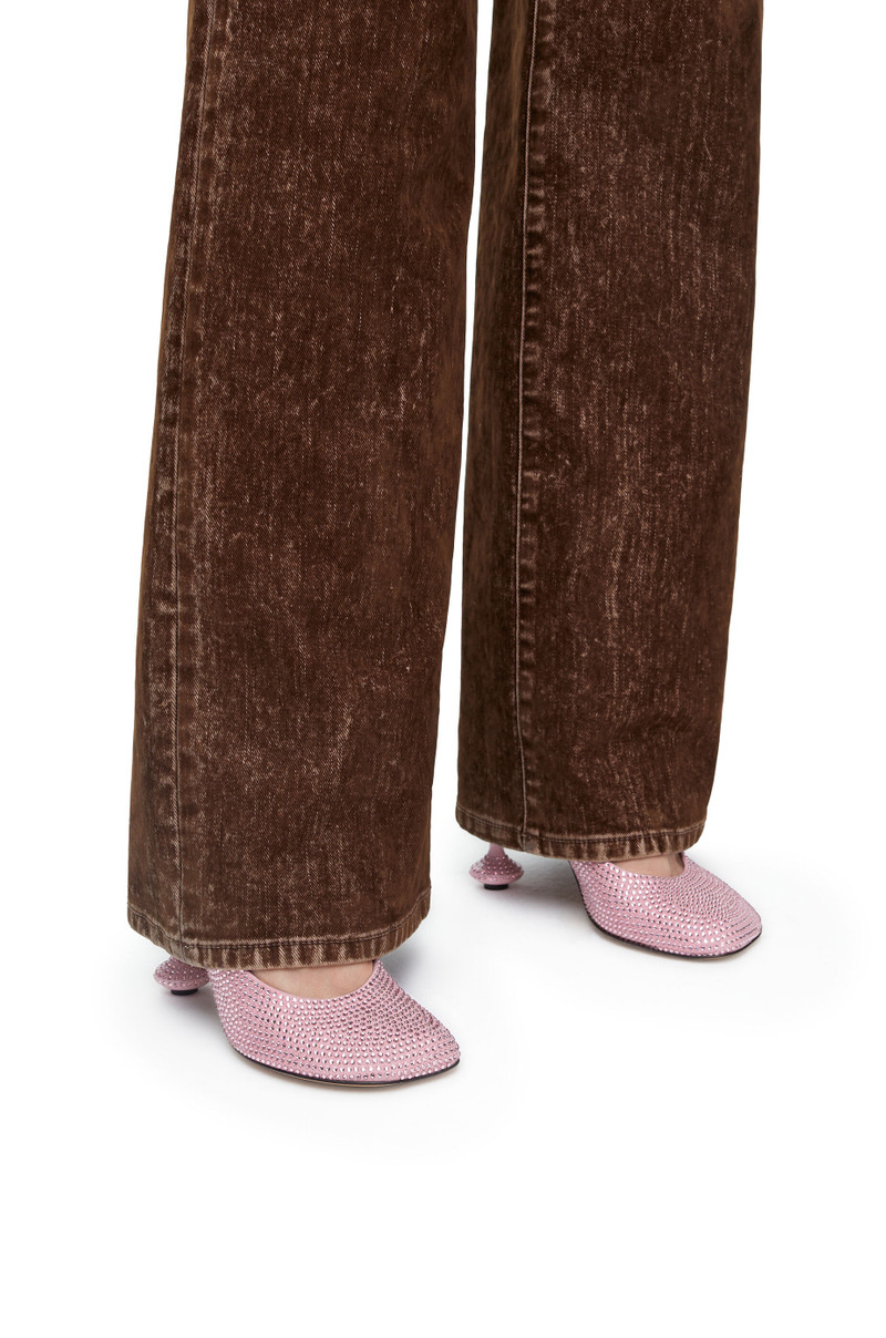 Loewe Toy pump in suede and allover rhinestones outlook