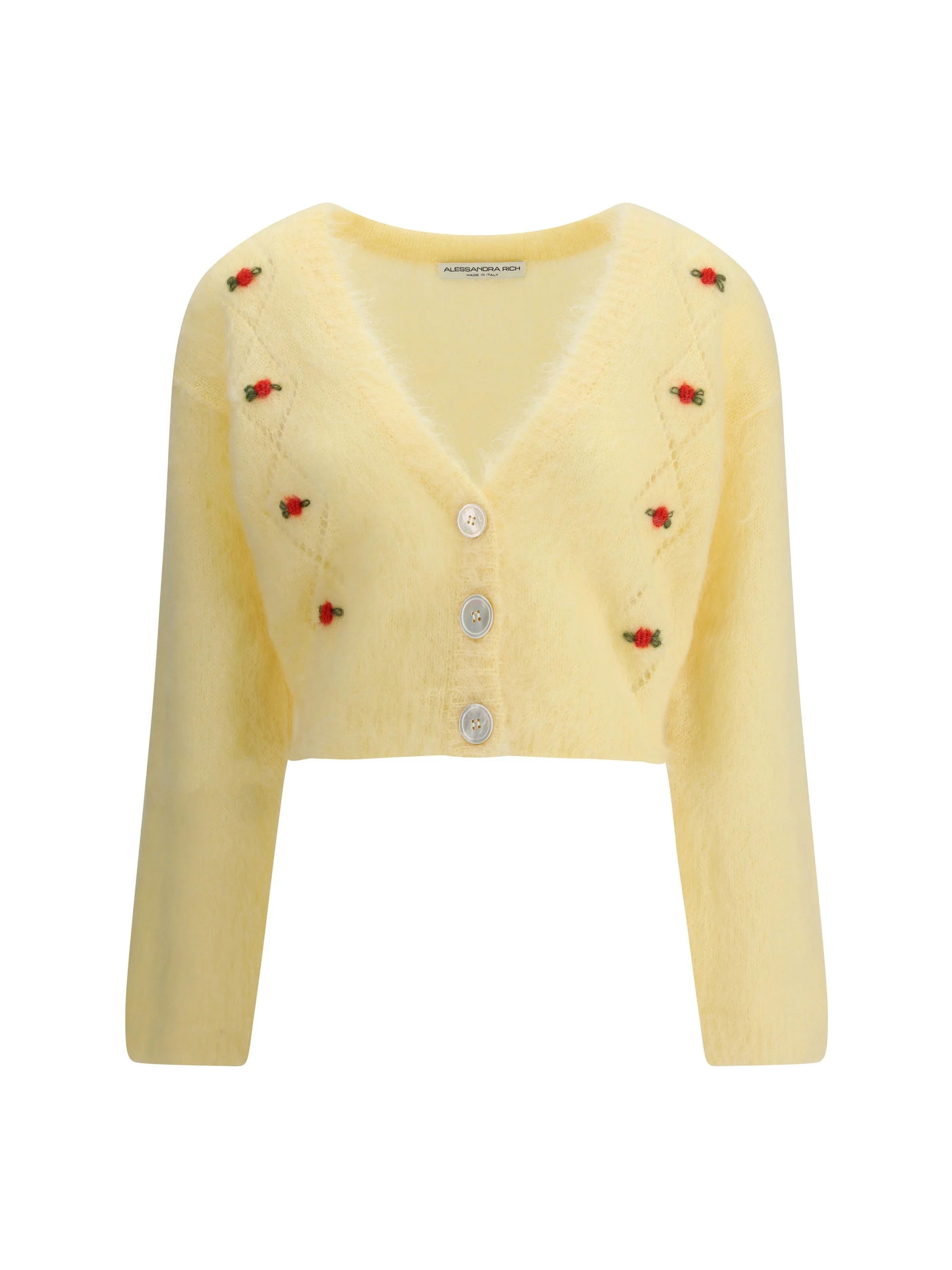 Alessandra Rich Women Mohair Cardigan With Embroidery - 1