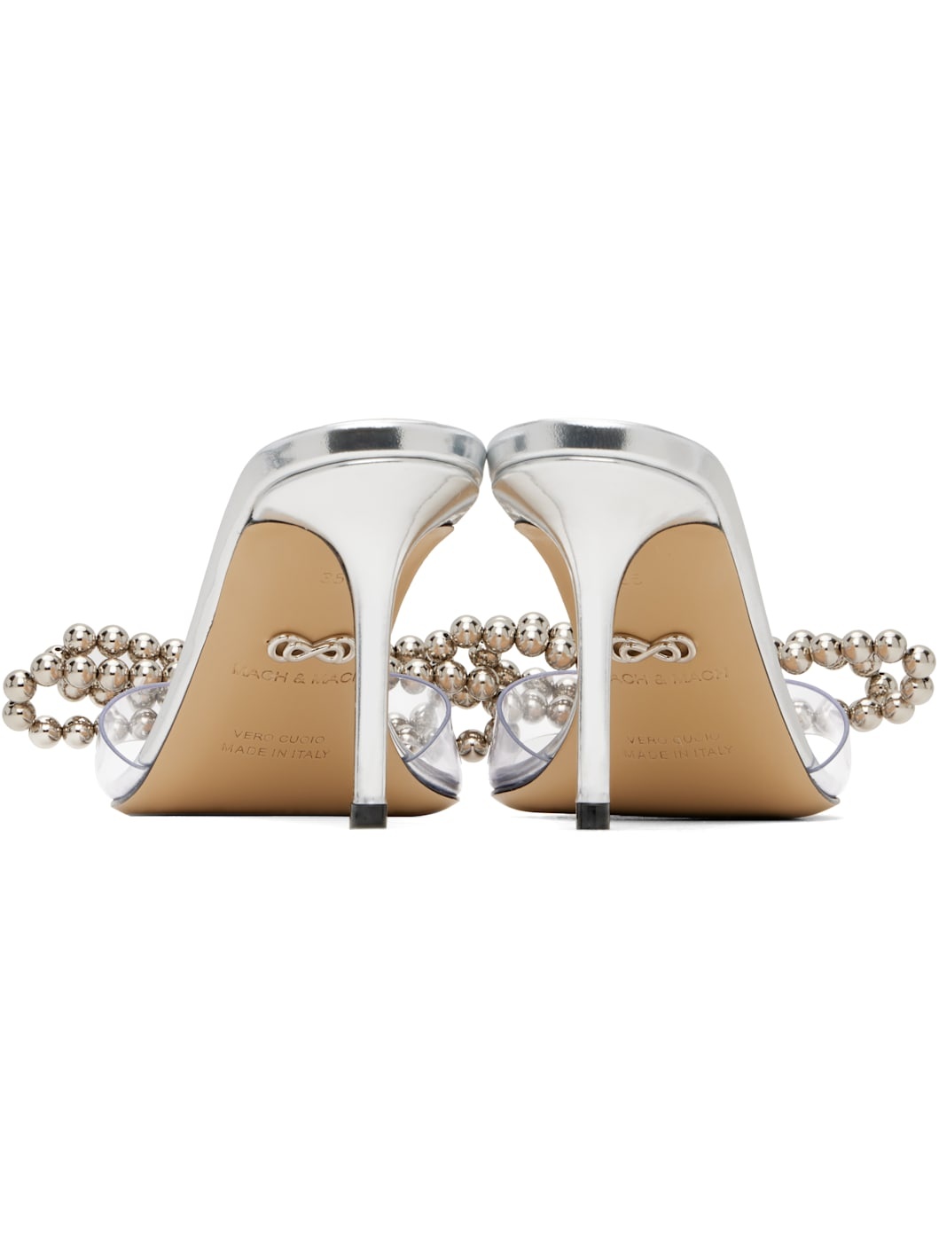 Silver Stud Bow Mules - 2