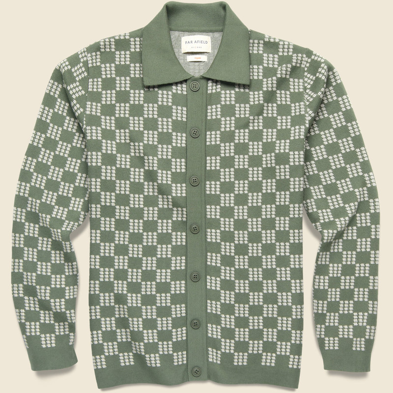 Zig Criss Cross Cardigan - Green 1