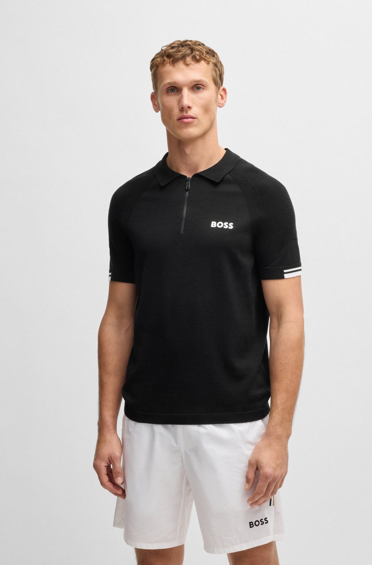 ACTIVE SLIM-FIT KNIT POLO WITH MOISTURE MANAGEMENT - 2