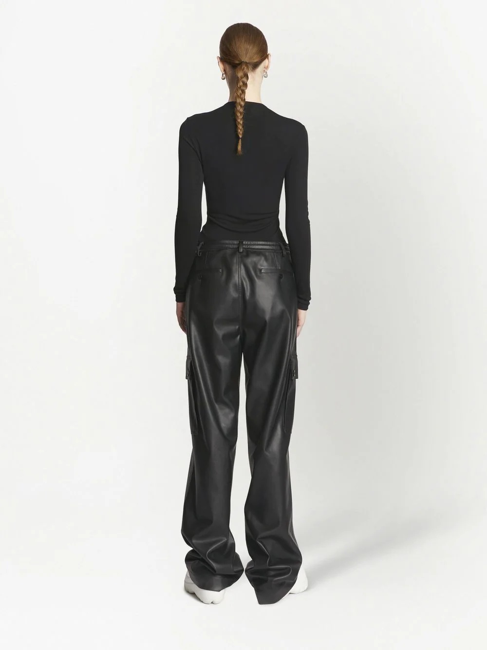 cut-out detailed long-sleeved top - 4