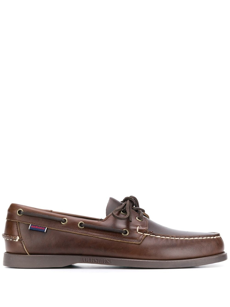 contrast stitch boat shoes 1