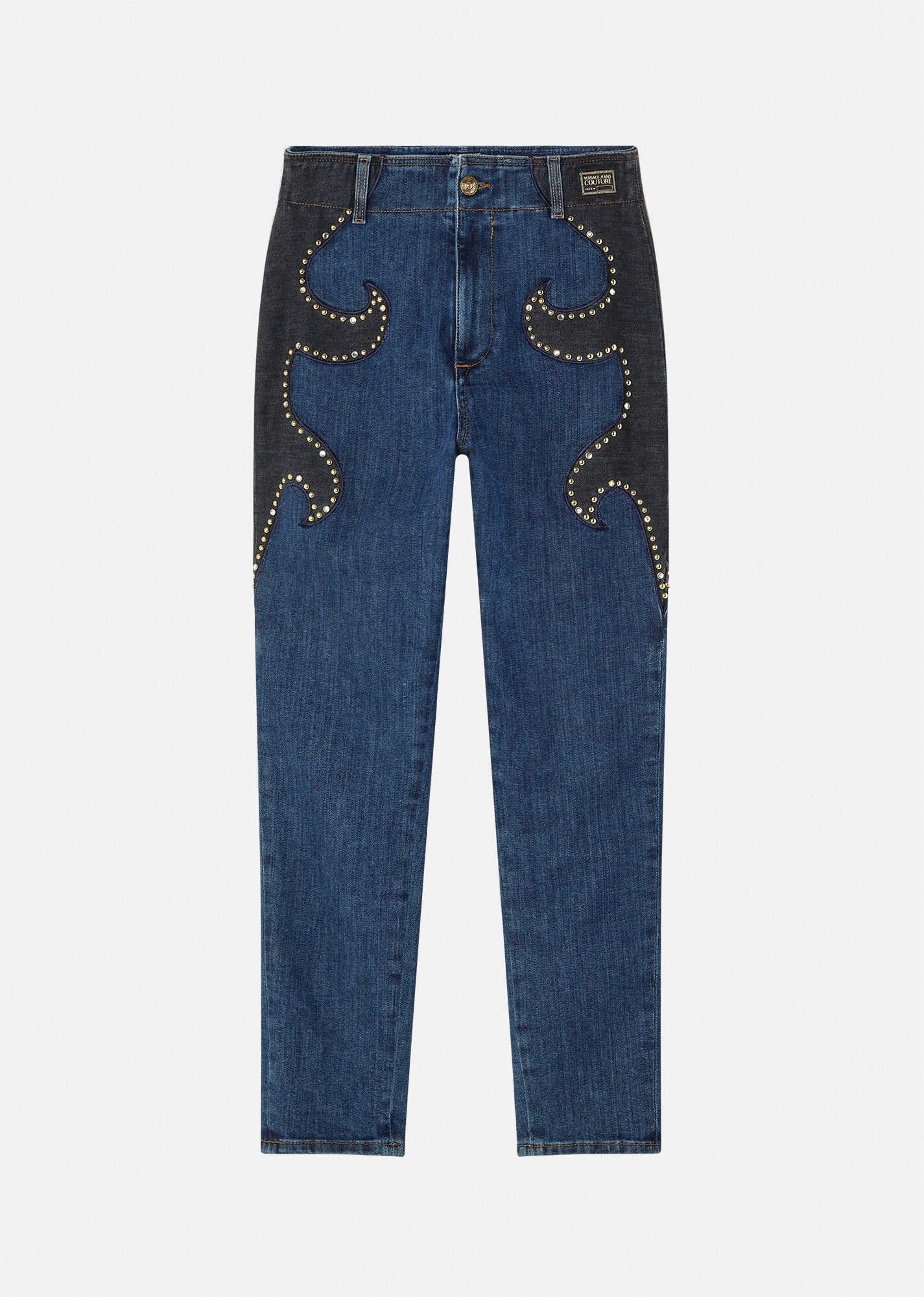 Studded Patch Jeans - 1