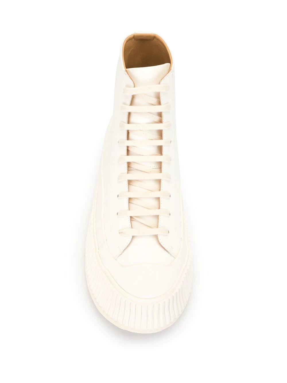 high top leather sneakers - 4