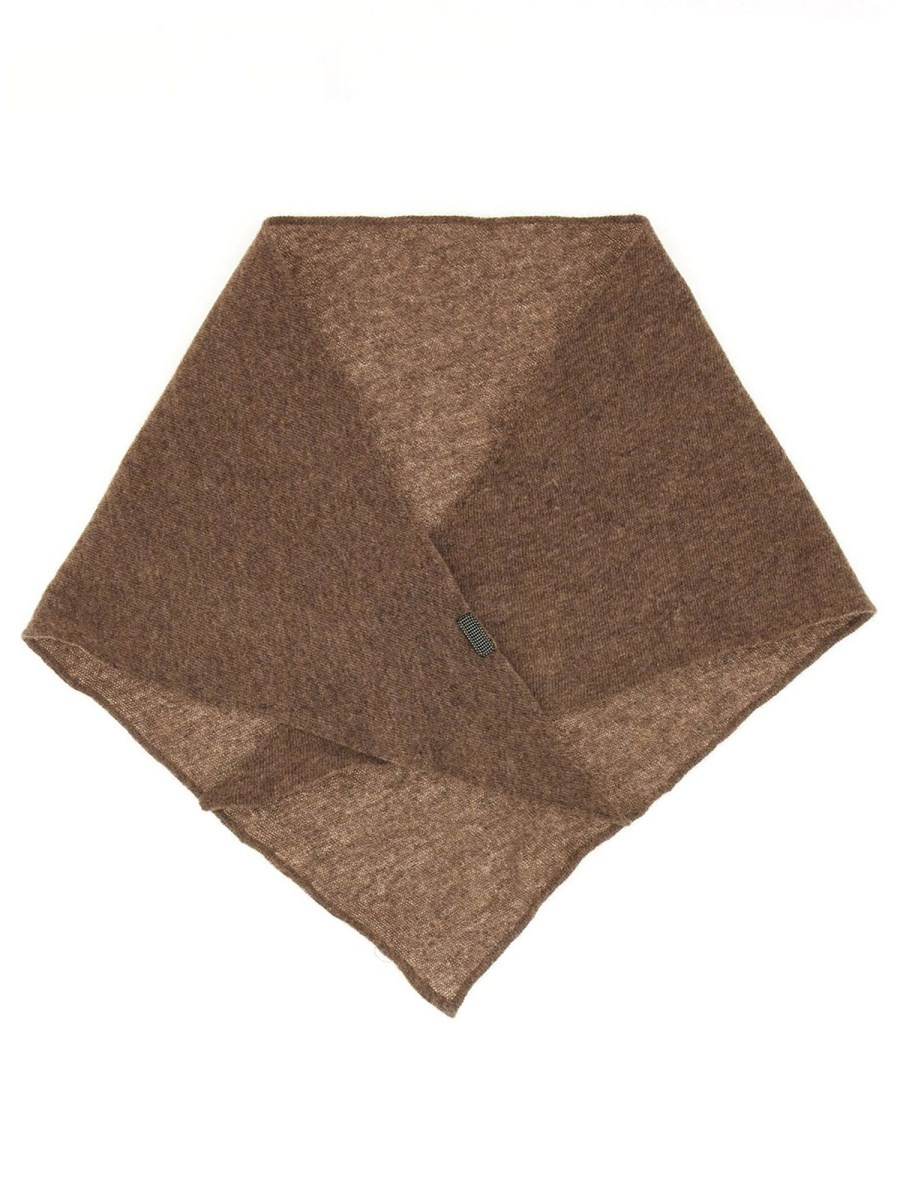 CASHMERE SCARF WITH NECKLACE - 1