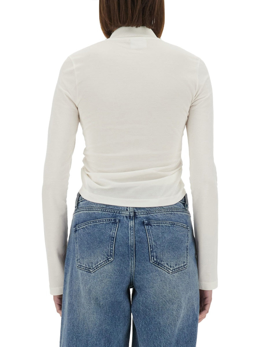 Courreges Women Cropped Polo Shirt "Twist" - 4