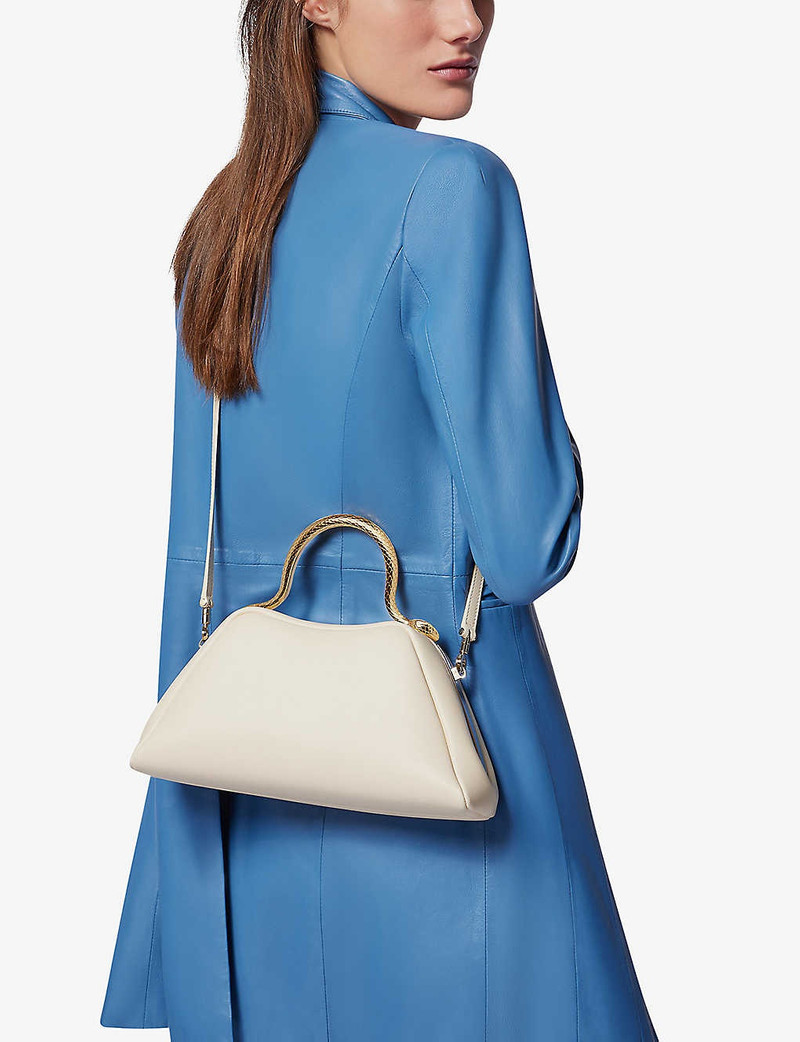 BVLGARI Serpentine leather top-handle bag outlook