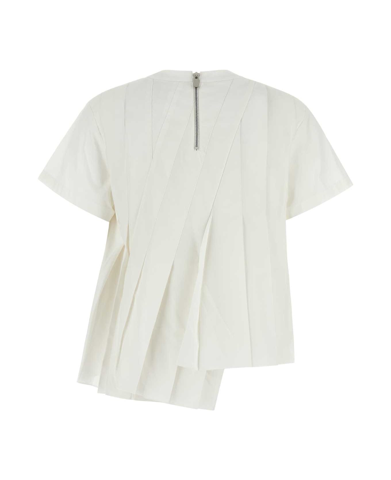 White Poplin Top - 2