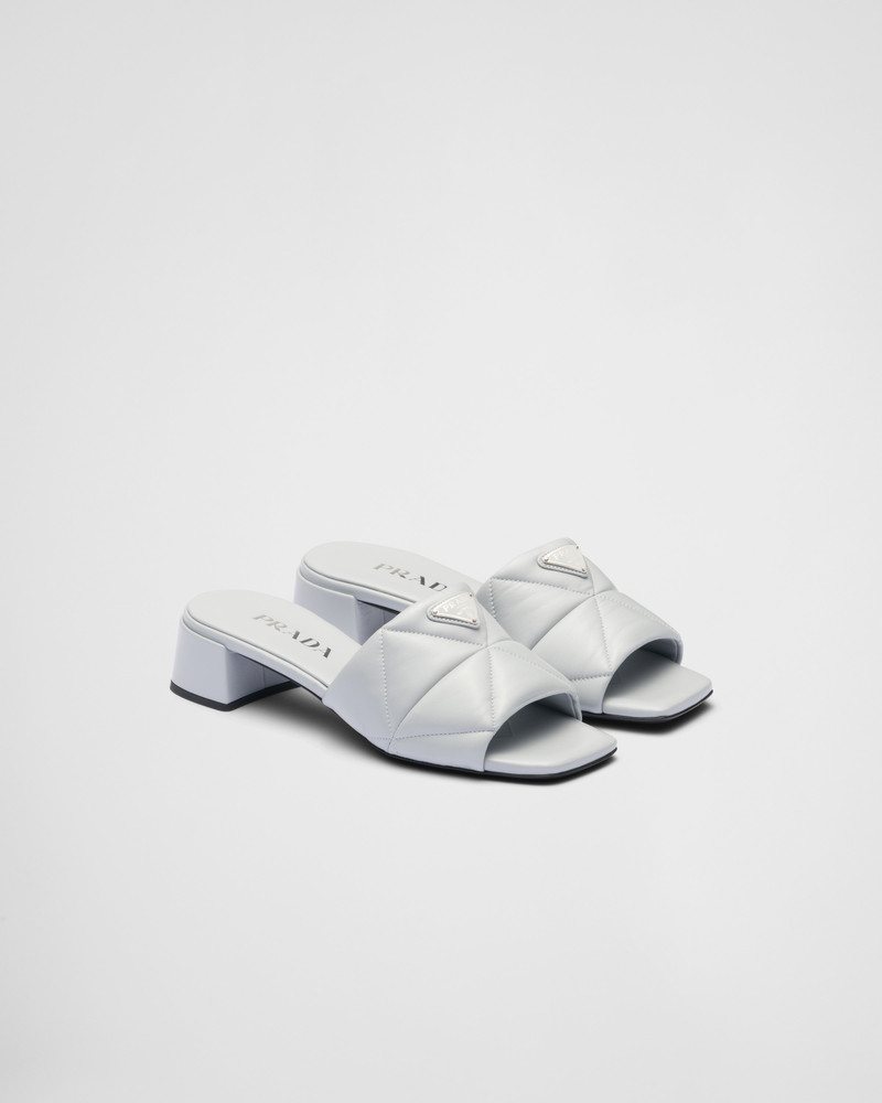 Quilted nappa leather slides 1