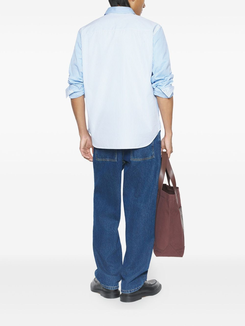 striped embroidered shirt - 3