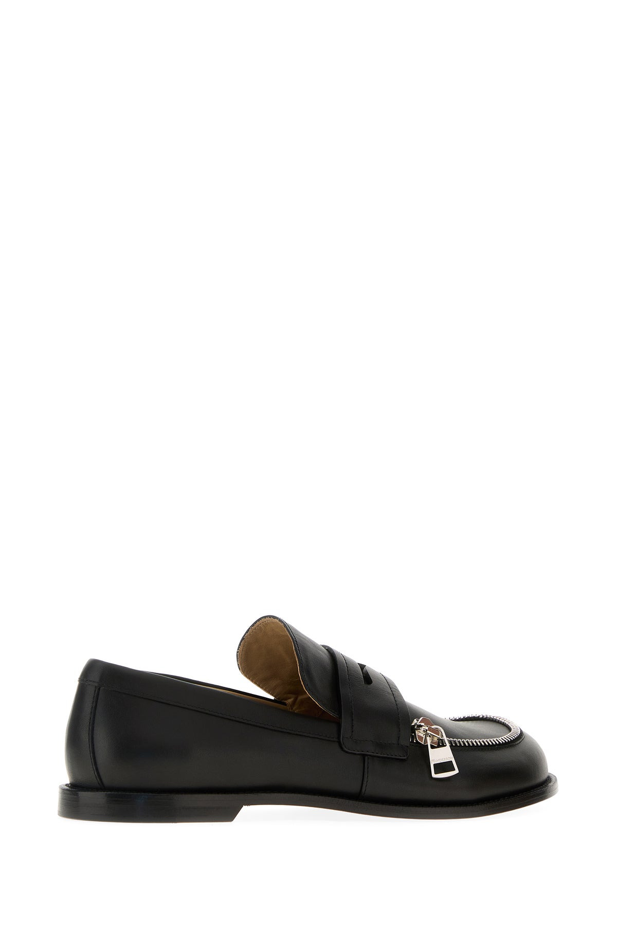 Black leather loafers - 3