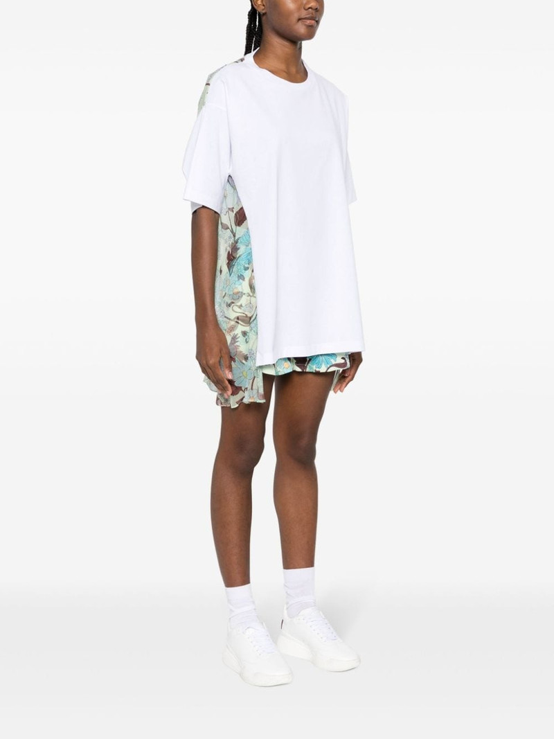 floral-print panel T-shirt 3