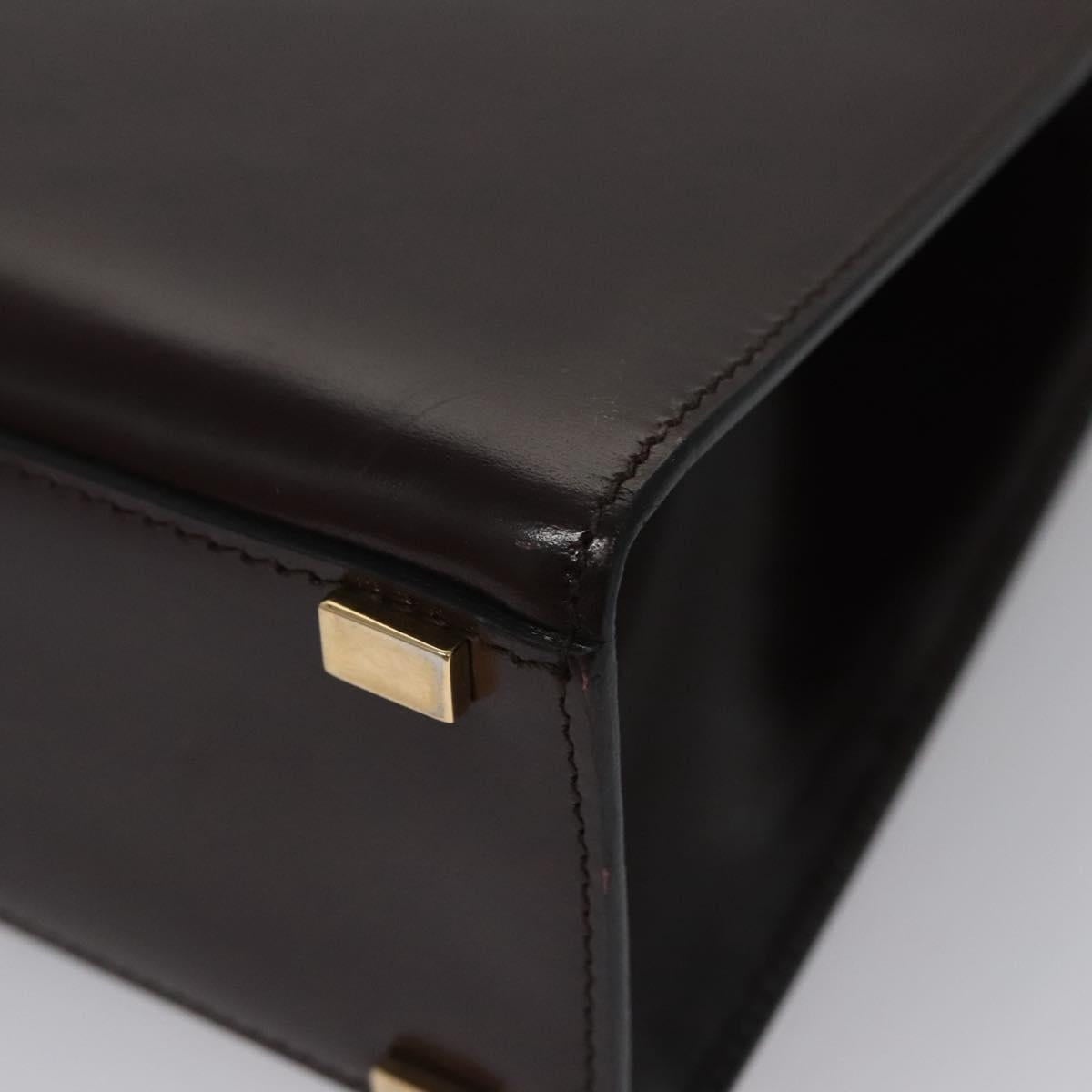 CELINE Hand Bag Leather Brown Gold - 13