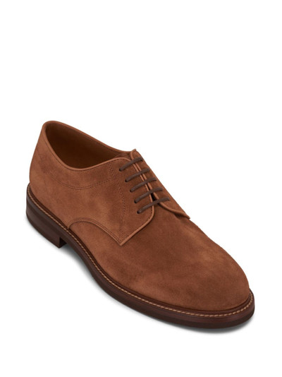 Brunello Cucinelli suede lace-up shoes outlook
