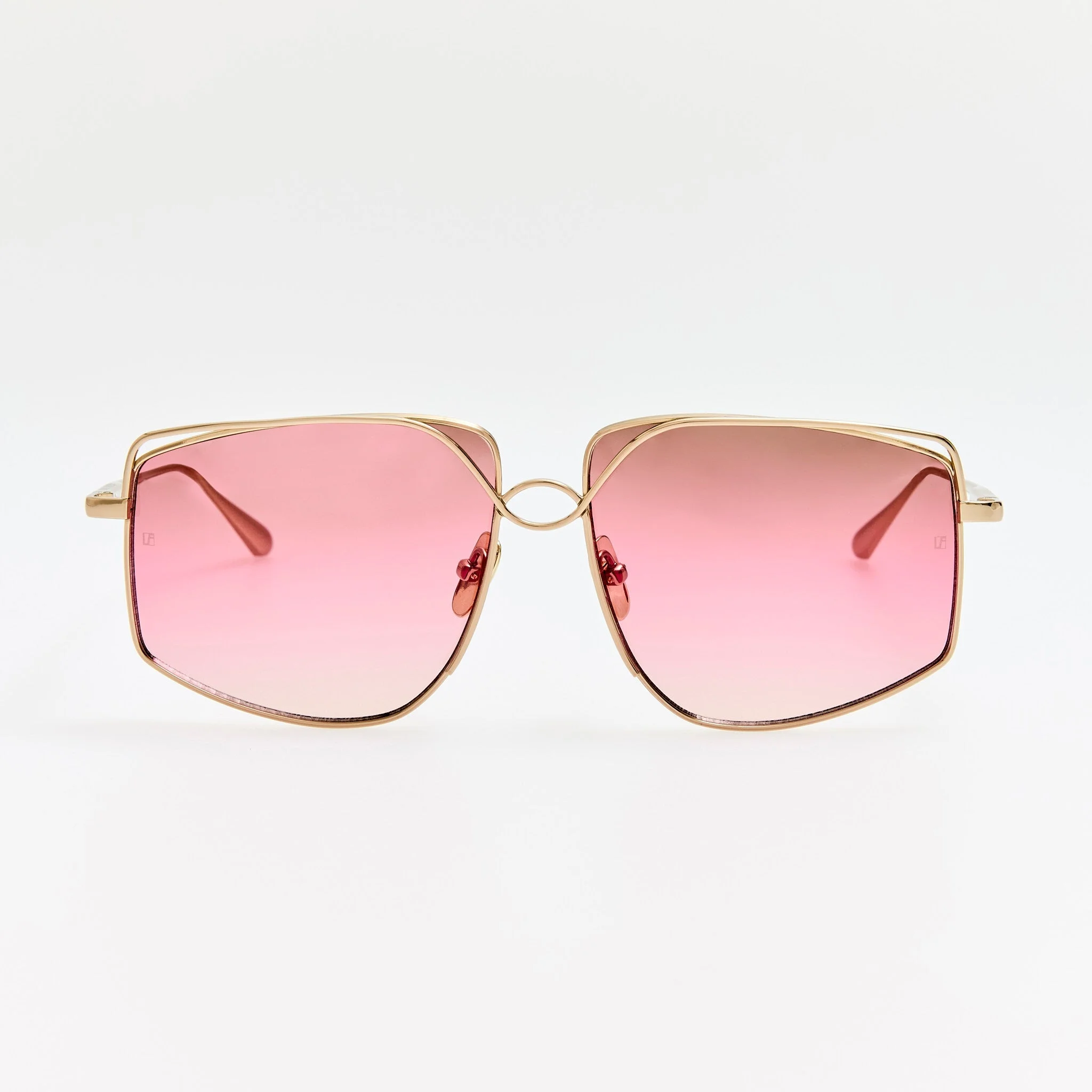 Miranda Sunglasses in 22K Gold and Pink - 1