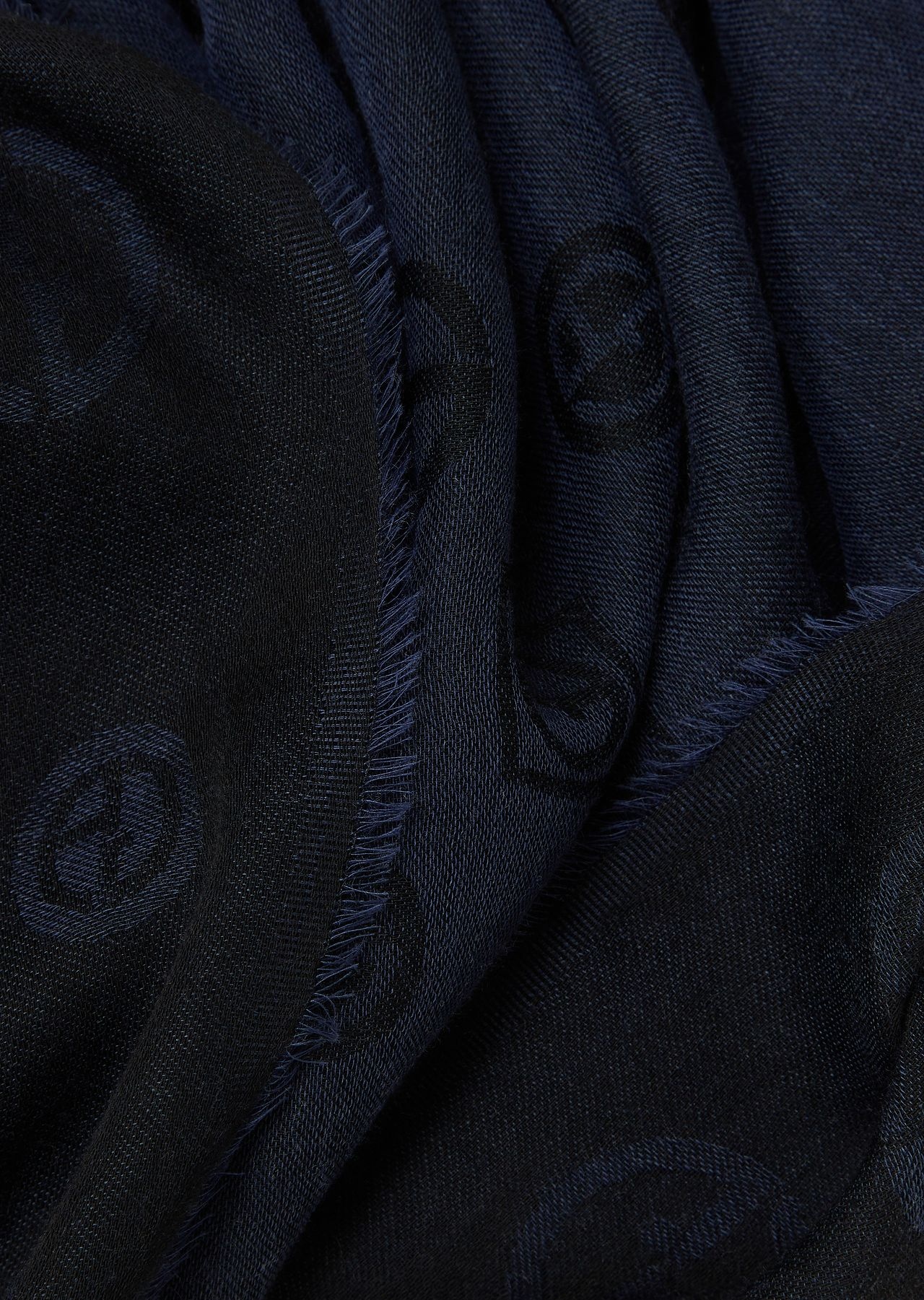 Monogram jacquard cashmere stole - 2
