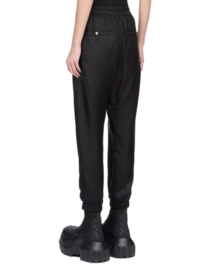 Satin-twill tapered pants Black 3