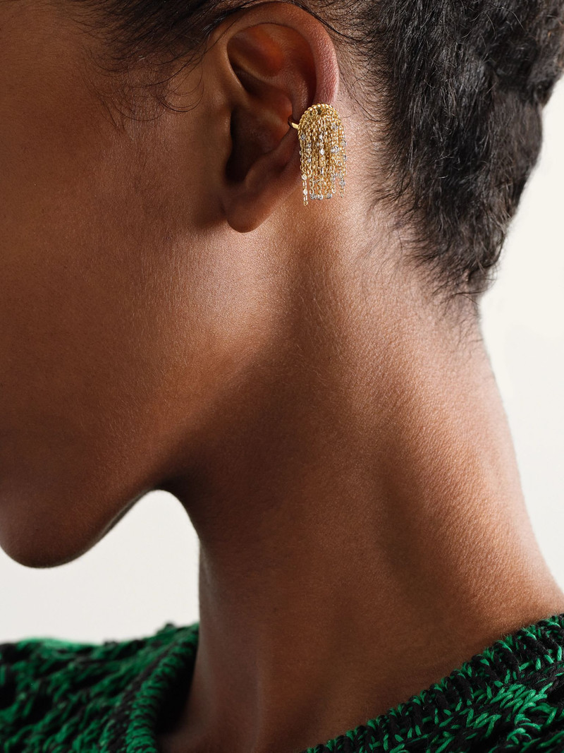 Yvonne Léon 18-karat gold diamond ear cuff Gold outlook
